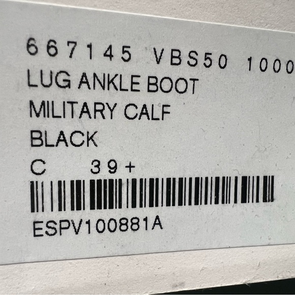 NIB BOTTEGA VENETA LUG LACE UP MILITARY COMBAT BOOTS 38.5/ 39 - Picture 12 of 12